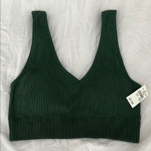 Aerie Green Ribbed Women's bra